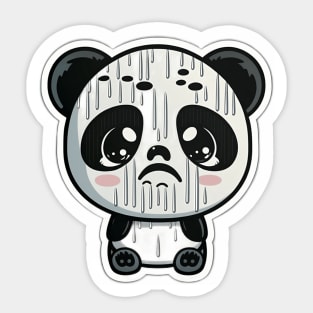 Cute Sad Little Crying Panda Sticker